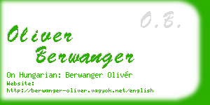 oliver berwanger business card